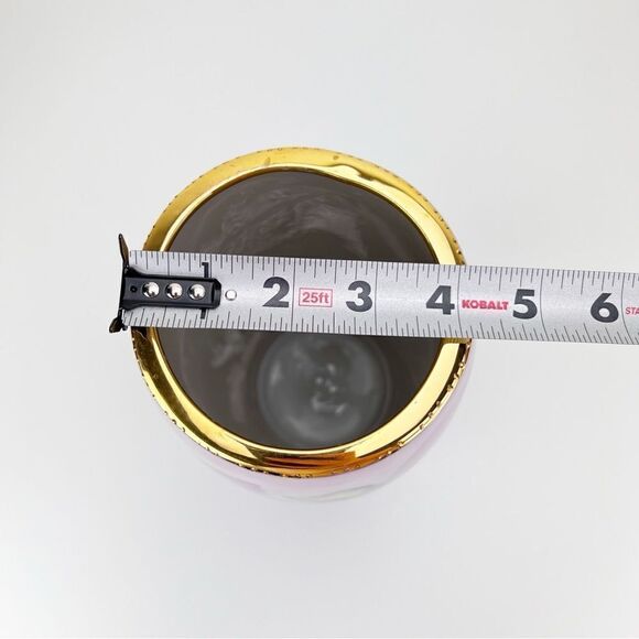 International Porcelain Art Teachers Hand Painted Pink Flowers Floral Vase - Picture 12 of 12